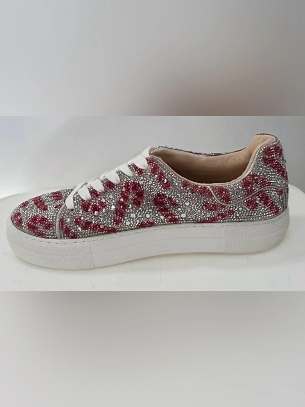 Betsey Johnson Sidny Women's Sparkle Candy Cane Sneakers - NEW